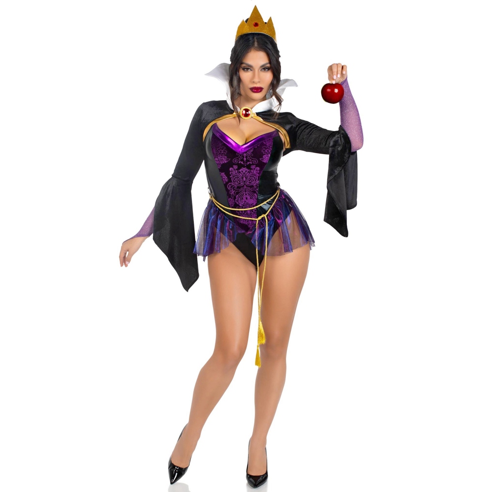 Leg Avenue - Poison Apple Queen Costume - Black/Purple